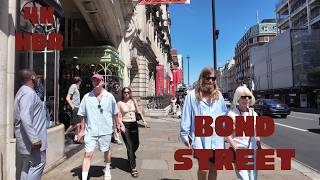 London Bond Street & Piccadilly Walking Tour | Walk in Luxury Shopping Street | 4K HDR