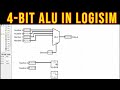 4-bit ALU in Logisim