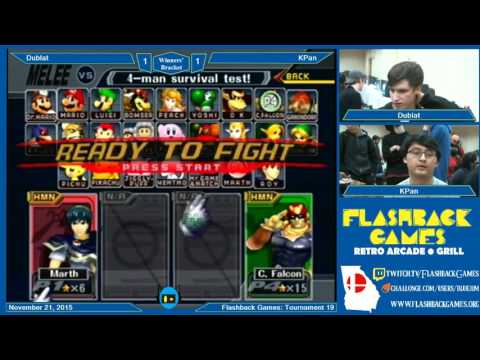Flashback Games Presents: Tournament 19 - Dublat (Marth) Vs. KPan (Falco) Winners