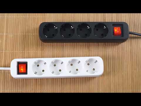 Сетевой фильтр-удлинитель на 5 розеток СolorWay, черный, кабель 2 метра - фото 1 - id-p2302766616