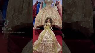 Custom Quinceañera Doll rose gold dress with lights; accessories included #quince #doll