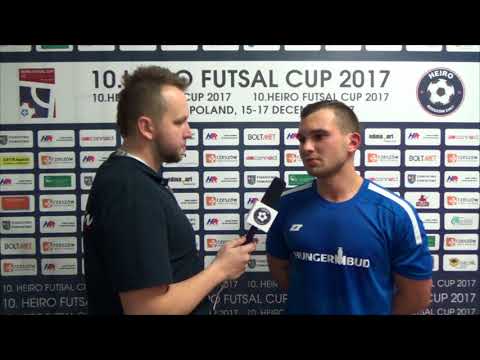 Heiro Futsal Cup 2017:  Patryk Mendela (Hungerbud Katowice) po meczu z Poker Team - połfinał