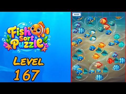 Fish Sort Puzzle Level 167 Walkthrough video thumbnail