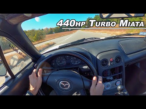 440hp Turbo 1994 Mazda Miata POV Drive (Binaural Audio)