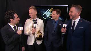 Dear Evan Hansen on Winning Best Musical Theatre Album | Backstage | 60th GRAMMYs