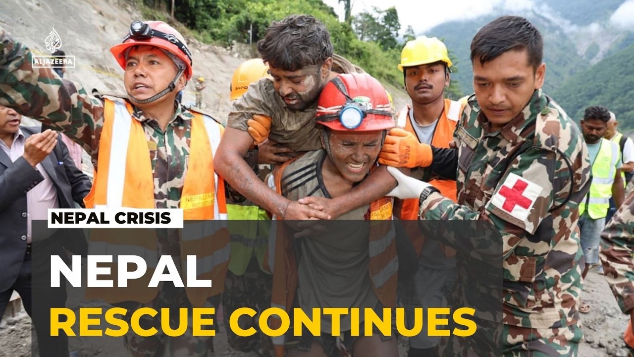 Two trapped workers rescued in Nepal: Teams pull men from tunnel nine days after flood