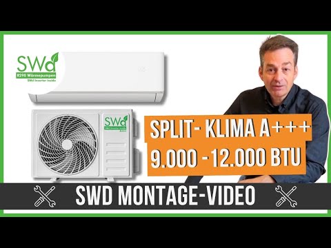 Installation SWD Split Air Conditioner A+++ 9,000 / 12,000 BTU with Quick Connect