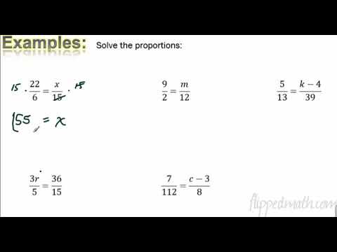 4.1 Ratios and Proportions - Algebra