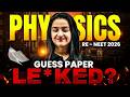 RE NEET 2026 Physics Guess Paper Expected Question PW NEET Kerala