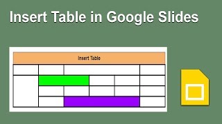 How to Insert Table in Google Slides Presentation