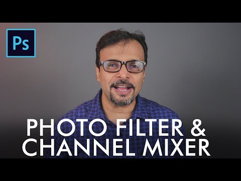 Photo Filter and Channel Mixer in Adobe Photoshop Urdu Hindi