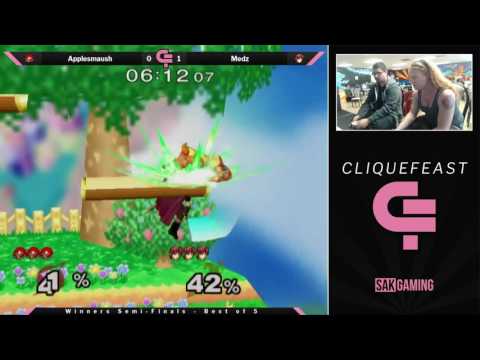 Cliquefeast Singles Winners Semis - Applesmaush (Samus) vs Medz (Marth)