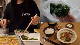 ［ vlog ］作って食べる変わり映えのない日々 🫑｜7月の日常, 暑い時期は引きこもりがち🏠, おうちごはん, お弁当の作り置き, 白玉作り