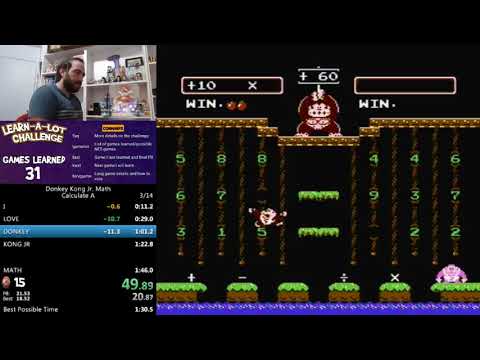 Donkey Kong Jr. Math - Calculate A - 1:25 | Learn-A-Lot Challenge Game #32