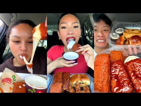 TIKTOK Chili’s Mukbang Compilation | Triple Dipper, Nashville Hot Mozzarella Sticks, Burgers & More!