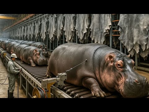 Inside the World’s Biggest Hippo Farm — Industrial Harvesting on a Massive Scale