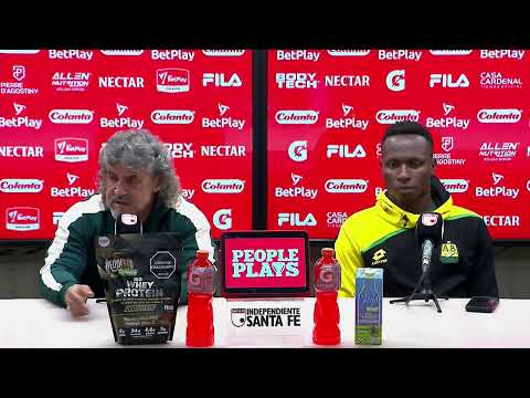 Rueda de prensa de Bucaramanga tras su partido con Santa Fe