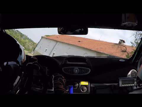Barum Czech Rally Zlin Shakedown ALMOST FLIP OVER onboard #100 Clio R3C