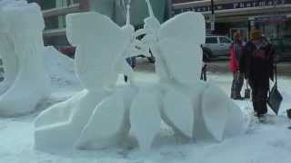 Snow Sculpture, Steve Lentz, Ron Anderson, Willie Ruiz at The Big Chill in Racine,WI