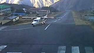 Everest base camp trek video - Lukla airport  landing and take off