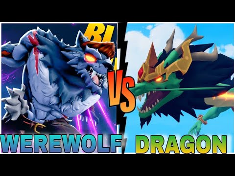 BLOX FRUITS : WEREWOLF VS DRAGON PVP #roblox #bloxfruits