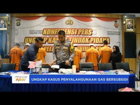 POLRES PELABUHAN TJ PRIOK UNGKAP KASUS PENGOPLOS GAS SUBSIDI 3 KG KE TABUNG PORTABEL