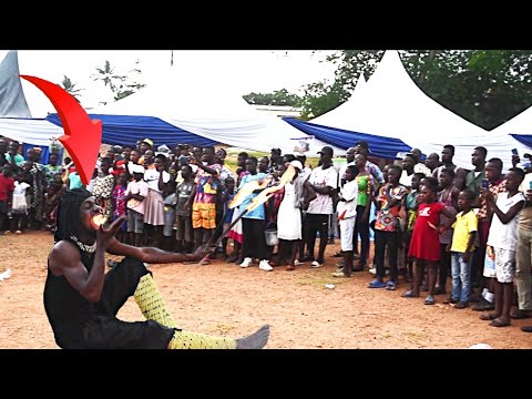 Magic or trick? Man eats fire live