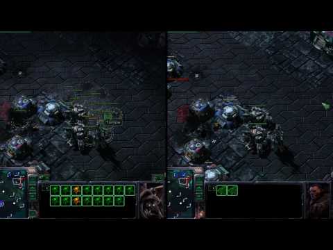 StarCraft 2 Beta - Roaches Gameplay in split screen