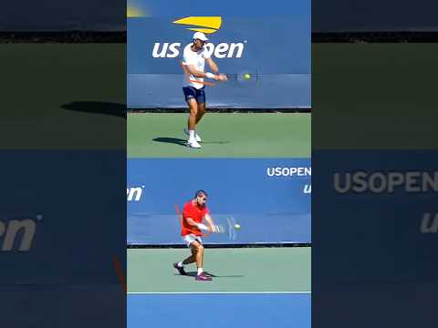Alcaraz vs Djokovic Backhand Comparison Slow Motion 🎾 #Alcaraz #Djokovic #Shorts #Tennis