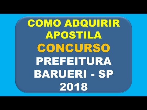 Baixar Apostila Concurso Prefeitura Barueri - SP 2018