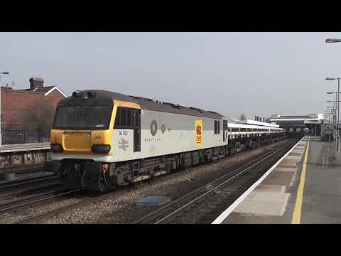 (HD) DB Schenker 92003 'Beethoven' at Tonbridge working 4E32 - 14/3/12