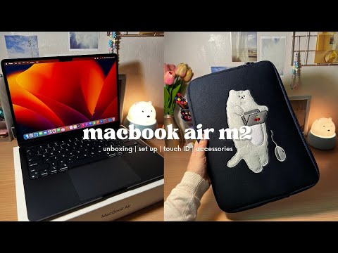 unboxing the macbook air m2 in midnight 📦