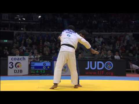 Judo Grand Prix Düsseldorf 2013: -90kg ILIADIS, Ilias (GRE) -  GAHRAMANOV, Shahin (AZE)