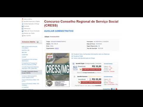 Apostila AUXILIAR ADMINISTRATIVO - Concurso Conselho Regional de Serviço Social (CRESS)