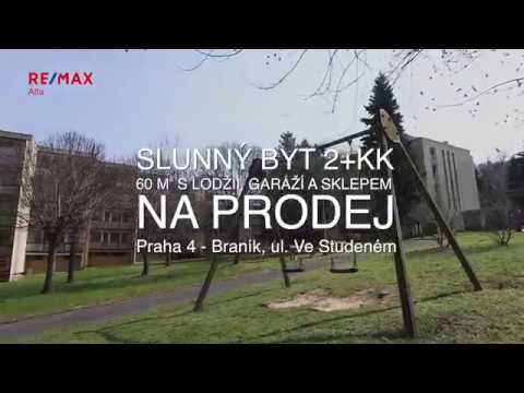 Prodej bytu 2+kk s velkou lodžií, sklepem a vytápěnou garáží, Praha 4 - Braník, ul. Ve Studeném