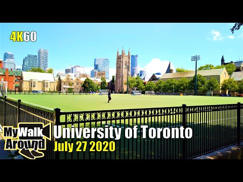 University of Toronto campus walk with amazing architecture and historic buildings on July 27 2020