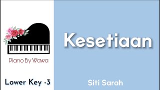 Download lagu Kesetiaan - Siti Sarah (Piano Karaoke Lower Key -3) mp3