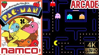 Pac-Man Arcade ( Namco 1980 ) 4k Gameplay
