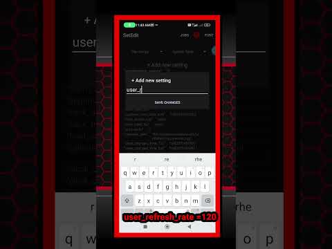 SetEdit Enable Refresh 120 Hz Command | Lag Fix Without Root #overclockgames #lagfix #noroot