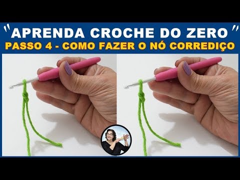 APRENDA CROCHÊ DO ZERO PASSO 4 - CROCHÊ PARA INICIANTES - EDINIR CROCHE