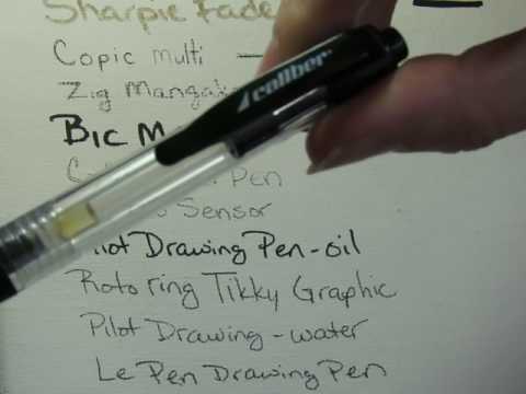 Lightfast pen test on canvas part #2