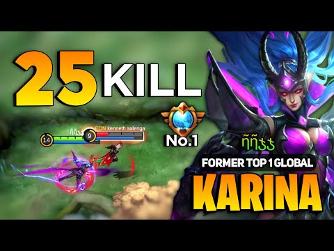 25 KILL! Damage Karina Full Mage Build [ Top Global Karina Best Build ] By ῆῆჯჯ - Mobile Legends