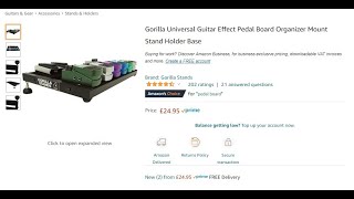 Video thumbnail for Gorilla Universal Guitar Effect Pedal Board | GPB-100 | Unboxing, assembly and quick test by Steven twangs