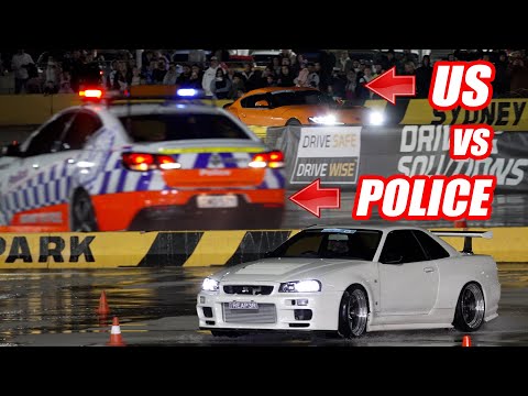 Modified Cars vs The Police! And I Steal an Evo Lancer to Compete in Beat the Blue 2022