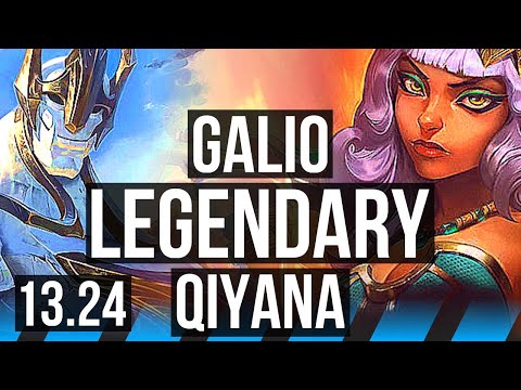 GALIO vs QIYANA (MID) | 9/1/7, Legendary | NA Master | 13.24