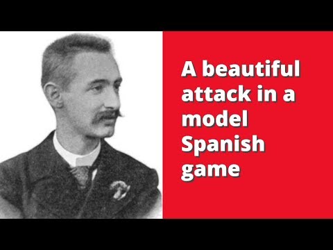 A beautiful attack in a model Spanish game |  Schlechter vs  Koehnlein: Hamburg GER 1910