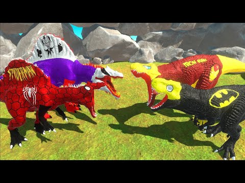 ⚡SPIDERMAN SPINOSAURUS on Tournament  - 🦖 Animal Revolt Battle Simulator 🦕