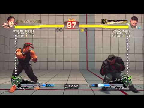umehara_daigo13 (Ryu) Vs Mihawk-ittoryu (Dudley) SSF4 Ranked Matches - PSN