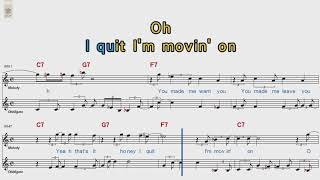 Adele - That&#39;s it i quit i&#39;m movin on [POP Song Score Karaoke]