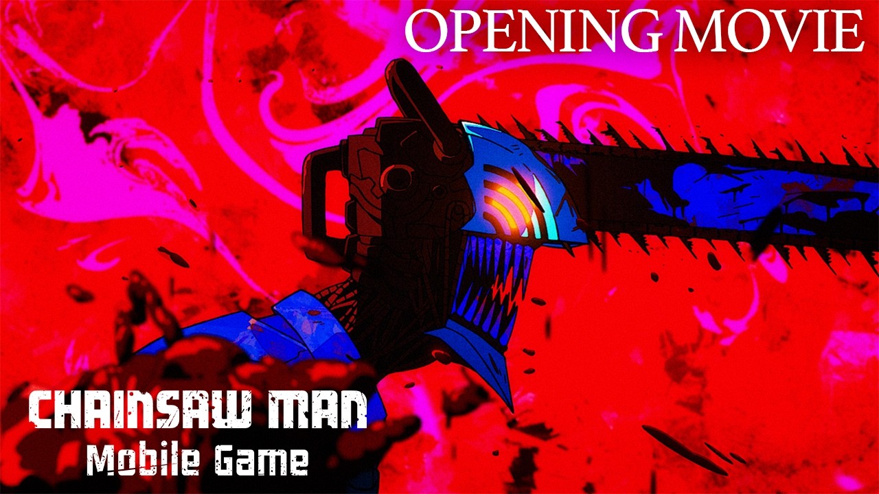 Imagem da abertura do jogo mobile de Chainsaw Man produzida pela MAPPA